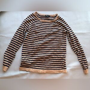 Mango striped sweater - Navy and Camel